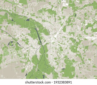 vector map of the city of Leipzig, Saxony, Germany