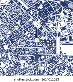 vector map of the city of Lille, Nord, Hauts-de-France, France