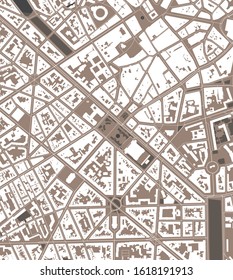 vector map of the city of Lille, Nord, Hauts-de-France, France