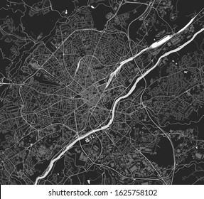 vector map of the city of Limoges, Haute-Vienne, Nouvelle-Aquitaine, France