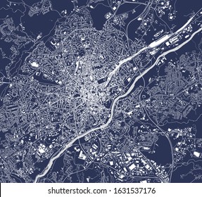 vector map of the city of Limoges, Haute-Vienne, Nouvelle-Aquitaine, France