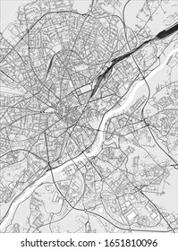 vector map of the city of Limoges, Haute-Vienne, Nouvelle-Aquitaine, France