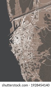 vector map of the city of Livorno, Tuscany, Italy