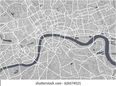 vector map of the city of London, Great Britain svg