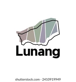 vector Map City of Lunang modern outline, High detailed vector illustration vector Design Template, suitable for your company