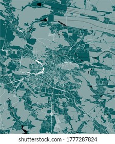 vector map of the city of Lviv, Lviv Oblast, Ukraine
