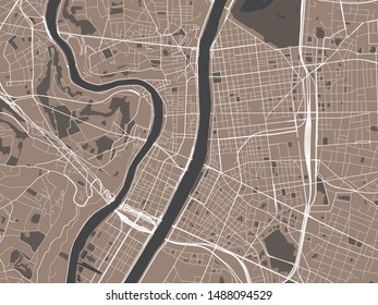 Vector Map City Lyon France Stock Vector (Royalty Free) 1488094529 ...