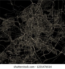 vector map of the city of Madrid, Spain