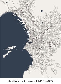 vector map of the city of Marseille, France