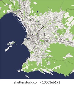 vector map of the city of Marseille, France