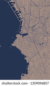 vector map of the city of Marseille, France