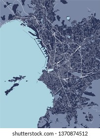 vector map of the city of Marseille, France