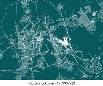 vector map of the city of Mecca, Makkah al-Mukarrammah Province, Saudi Arabia