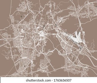 vector map of the city of Mecca, Makkah al-Mukarrammah Province, Saudi Arabia