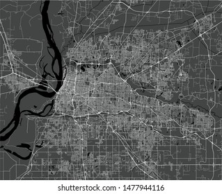 vector map of the city of Memphis , Mississippi, USA