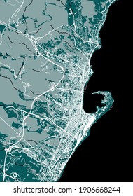 mapa vectorial de la ciudad de Messina, Sicilia, Italia