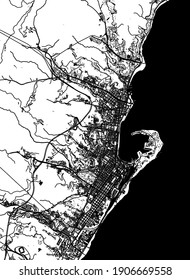 mapa vectorial de la ciudad de Messina, Sicilia, Italia