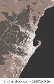 Vektorplan der Stadt Messina, Sizilien, Italien