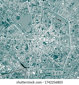 vector map of the city of Milan, capital of Lombardy, Italy