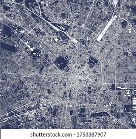 vector map of the city of Milan, capital of Lombardy, Italy