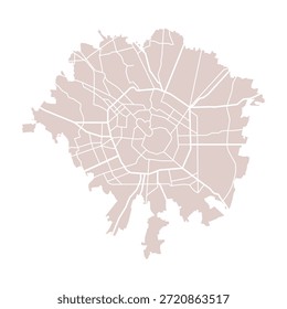 Mapa vetorial da cidade de Milão, Itália