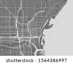 vector map of the city of Milwaukee, Wisconsin, United States America
