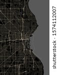 vector map of the city of Milwaukee, Wisconsin, United States America