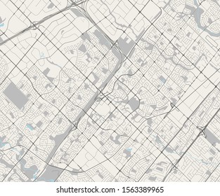 vector map of the city of Mississauga, Canada