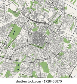 vector map of the city of Modena, Emilia-Romagna, Italy