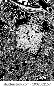mapa vector de la ciudad de Módena, Emilia-Romaña, Italia