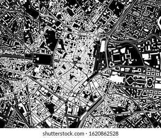 vector map of the city of Montpellier, Herault, Occitanie, France