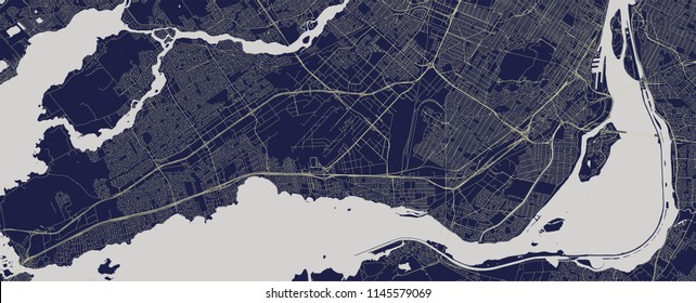 vector map of the city of Montreal , Canada