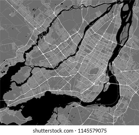 vector map of the city of Montreal , Canada