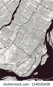 vector map of the city of Montreal , Canada