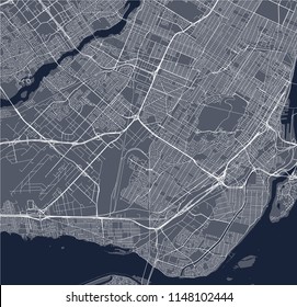 vector map of the city of Montreal , Canada