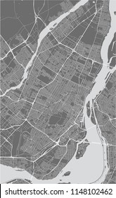 vector map of the city of Montreal , Canada