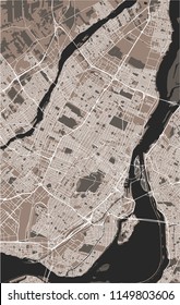 vector map of the city of Montreal , Canada