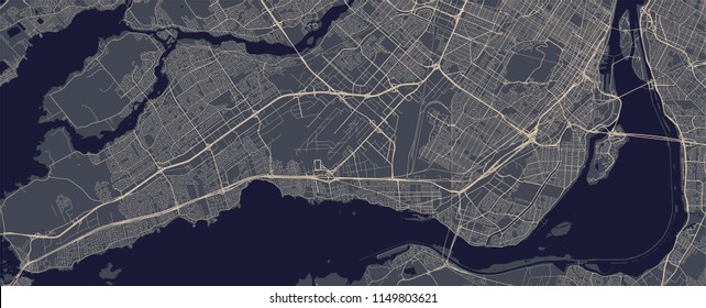 vector map of the city of Montreal , Canada
