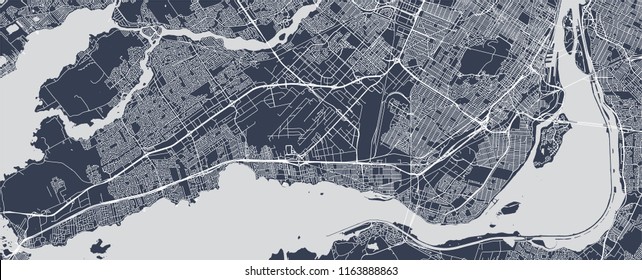 vector map of the city of Montreal , Canada