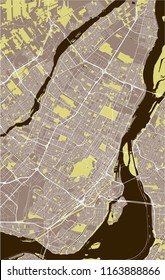vector map of the city of Montreal , Canada