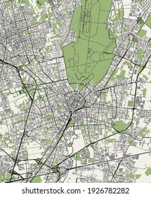 vector map of the city of Monza, Lombardy, Italy