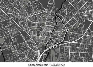 vector map of the city of Monza, Lombardy, Italy