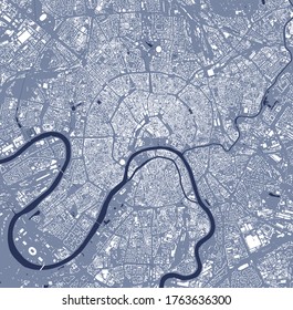 vector map of the city of Moscow, Russia