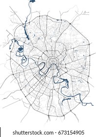 mapa vetorial da cidade de Moscou, Rússia