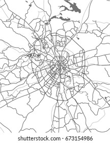 vector map of the city of Moscow, Russia