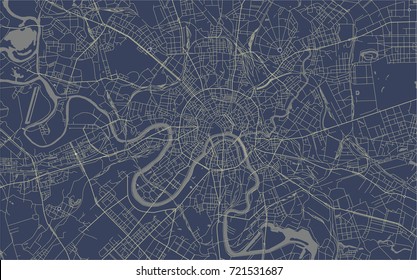 vector map of the city of Moscow, Russia