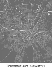 vector map of the city of Munich, Bavaria, Germany