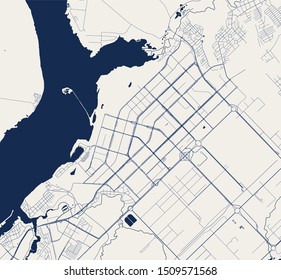 vector map of the city of Naberezhnye Chelny, Russia