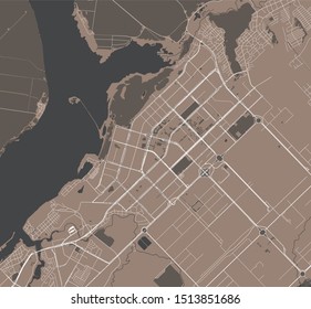 vector map of the city of Naberezhnye Chelny, Russia