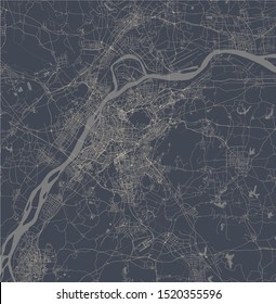 vector map of the city of Nanking, China